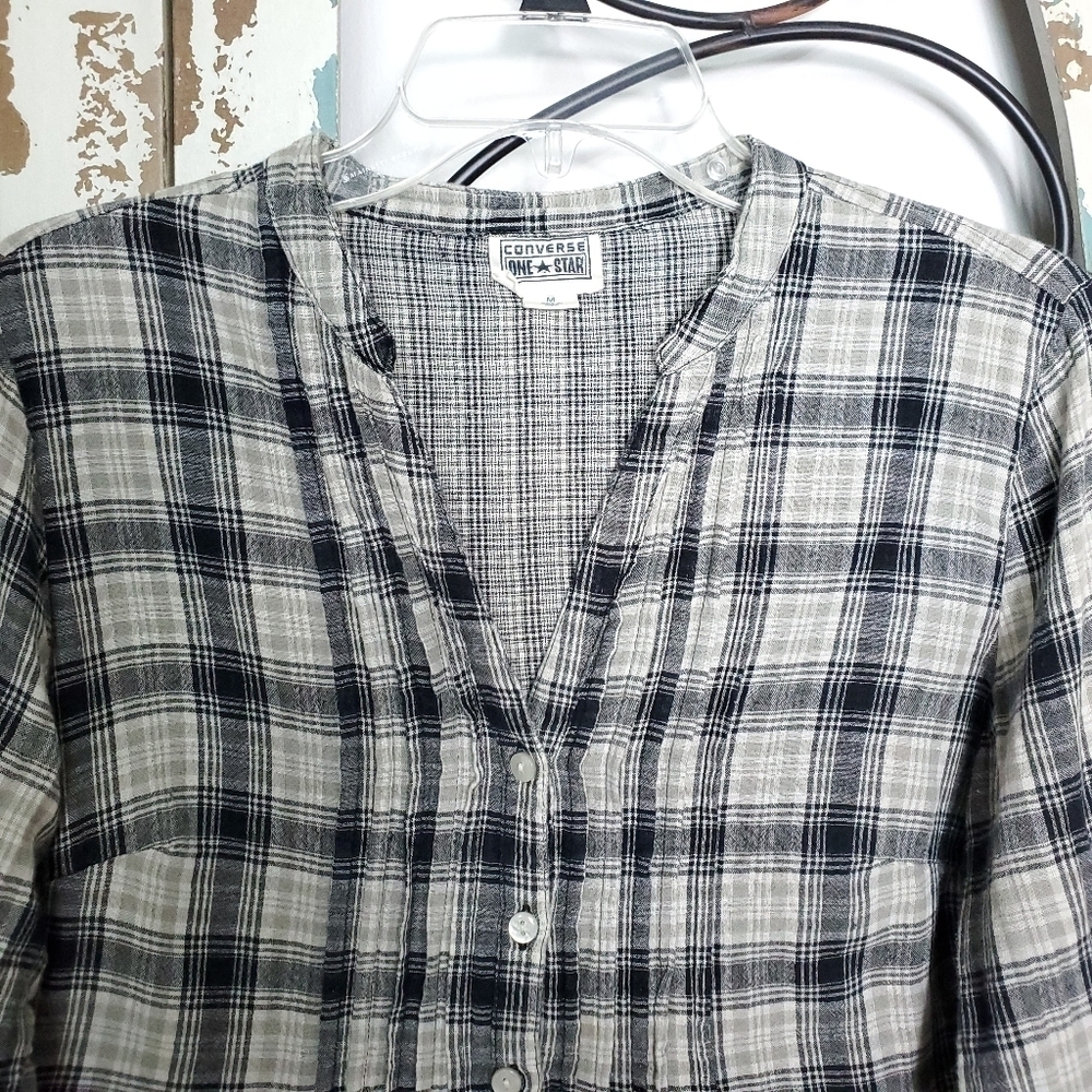 Converse Button Down Shirt Medium - image 6